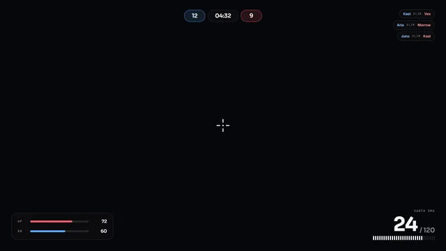 Starter kit HUD — Shooter screen